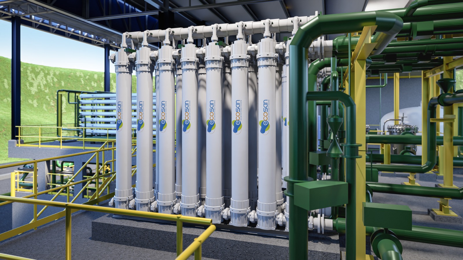Sistema de ultrafiltração industrial para reuso de água