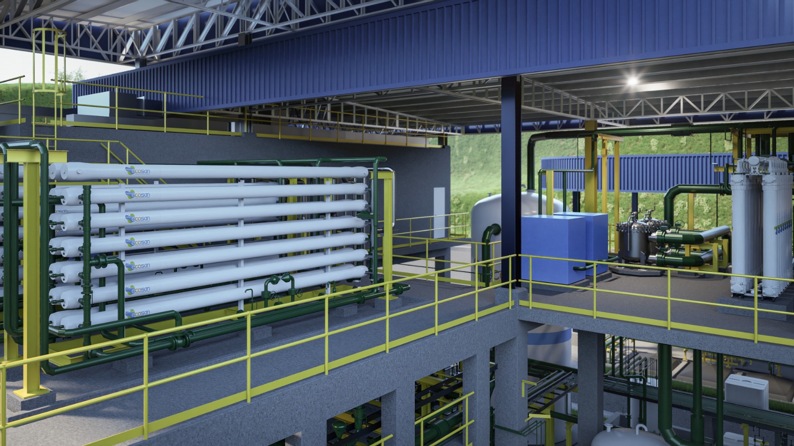 Sistema de reuso de água industrial em planta de processo