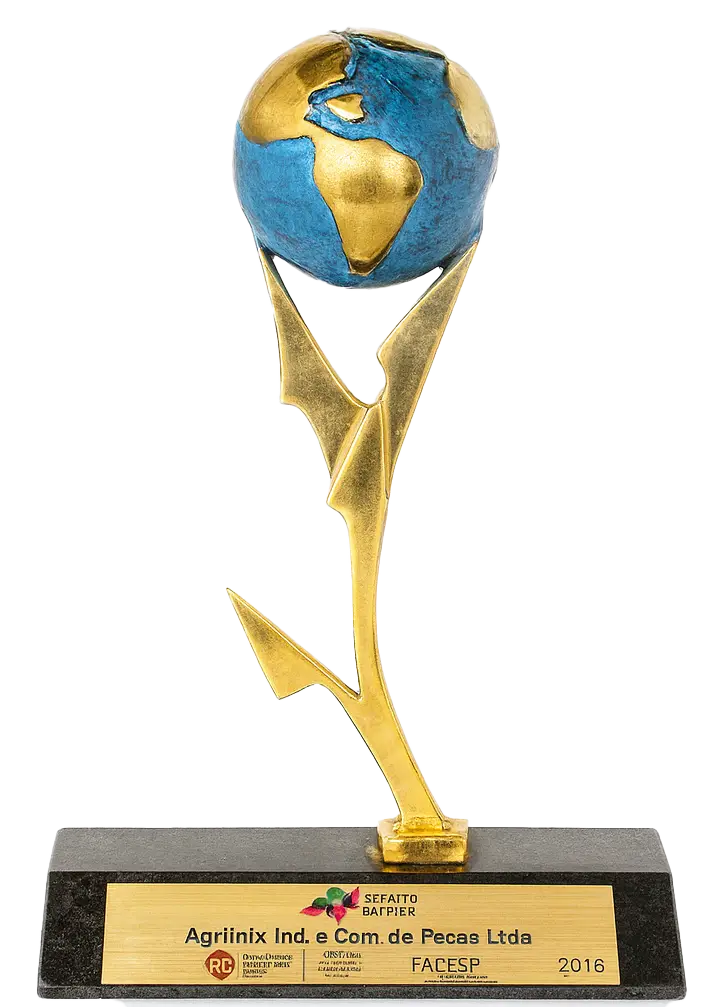 Troféu do prêmio Exporta São Paulo