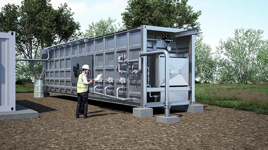 Efflubox: conjunto da estação modular para tratamento e recuperação de efluentes