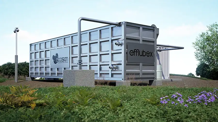 Efflubox: estação modular Ecosan instalada e pronta para operação